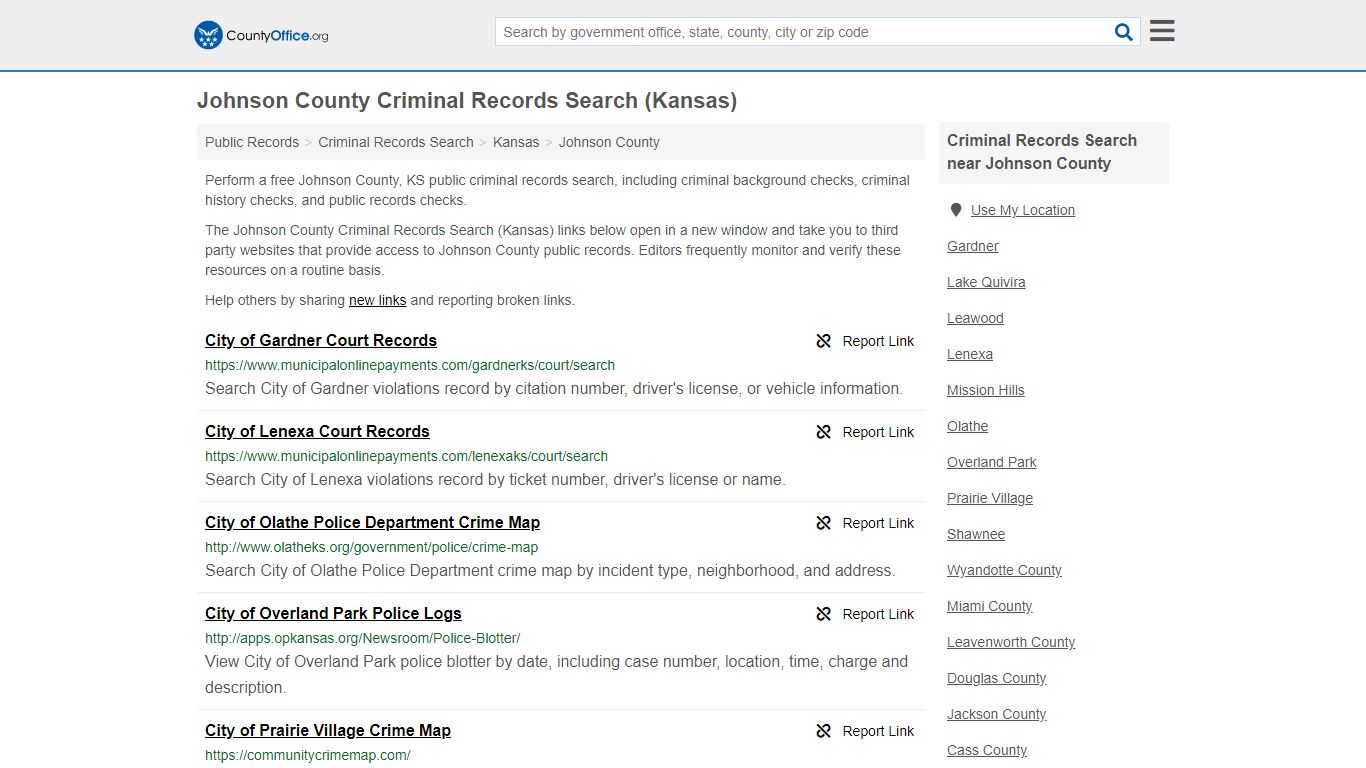 Criminal Records Search - Johnson County, KS (Arrests ...